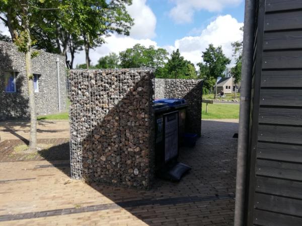 Gabionen Mülltonnenverkleidung Geschäftsanwendungen